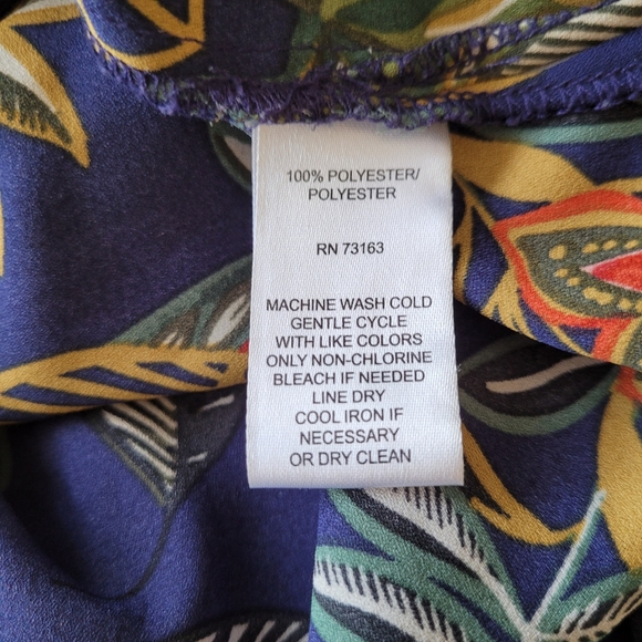 Spense Floral Shirt Tunic Sleeveless Band Collar Hi Low Hem - Picture 10 of 14